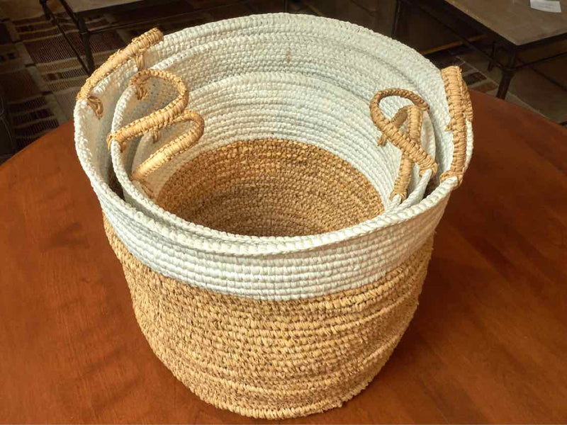 Set of 3 Two-Tone Baskets