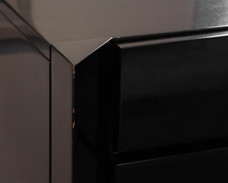 Contemporary Sideboard in Black Lacquer Finish