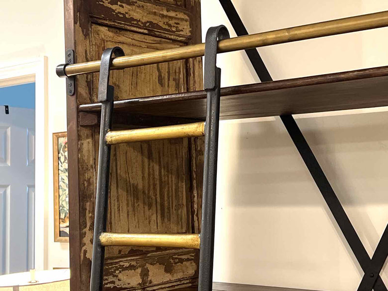 Arhaus Rustic Bookcase With Ladder