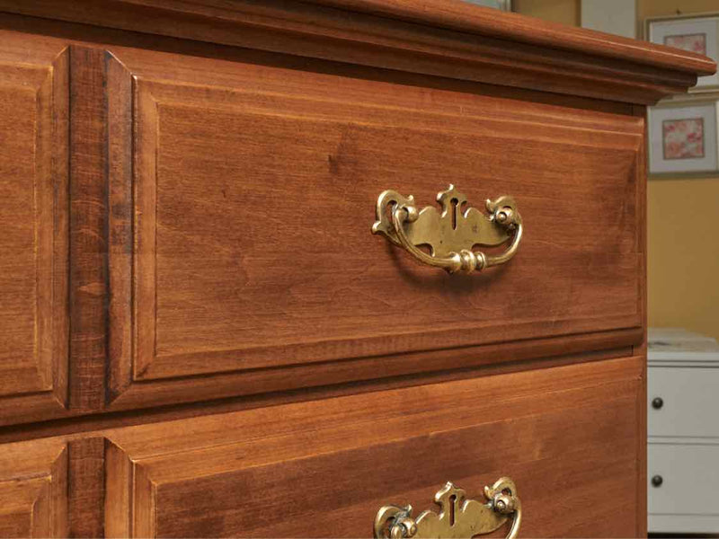 Rock Maple 4 Drawer Chest With Brass Handles