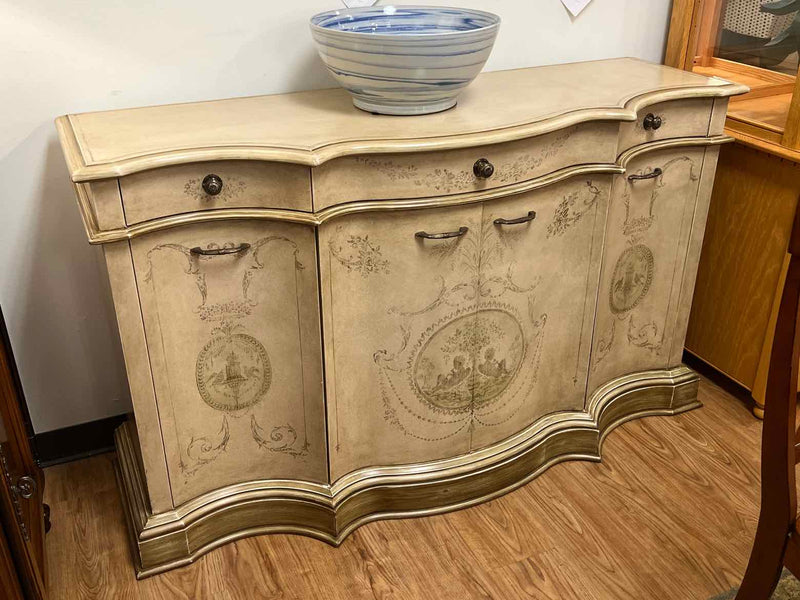 Cream Sideboard w/ Stenciling