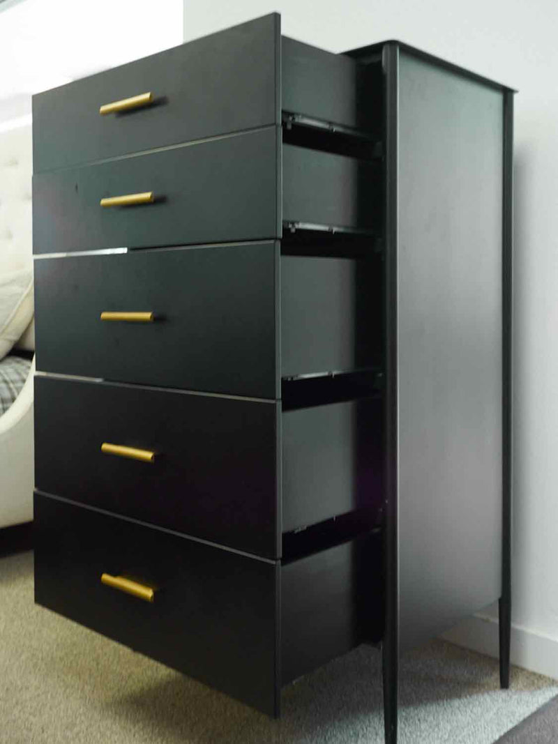 West Elm Black Metal Chest