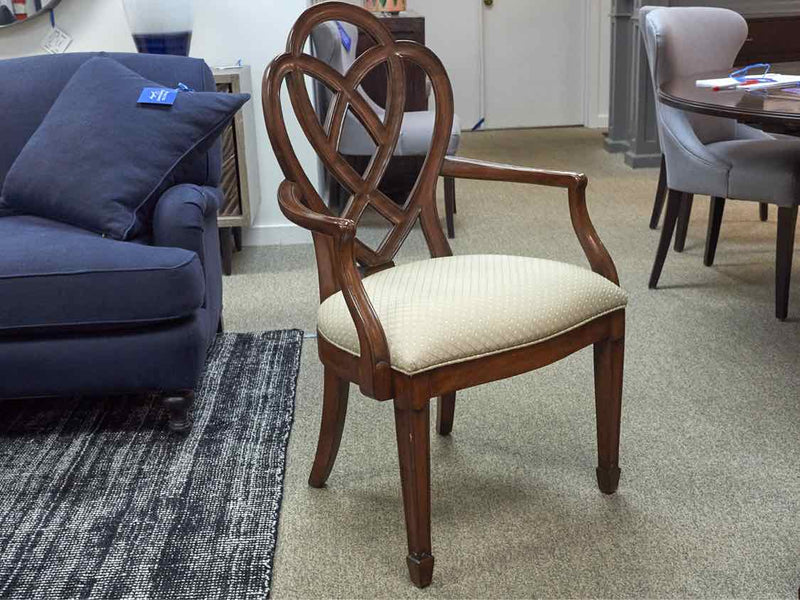 Pair of Ethan Allen Hepplewhite Ribbon- Back  Dining Chairs