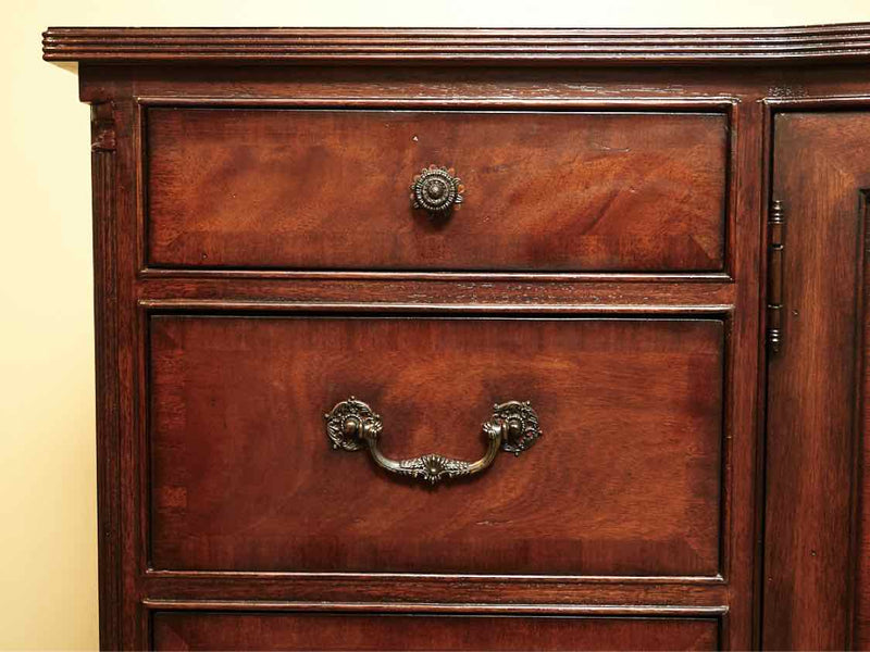 Drexel Mahogany Sideboard with 12 Drawers & 2 Doors with Antique Bronze Handles