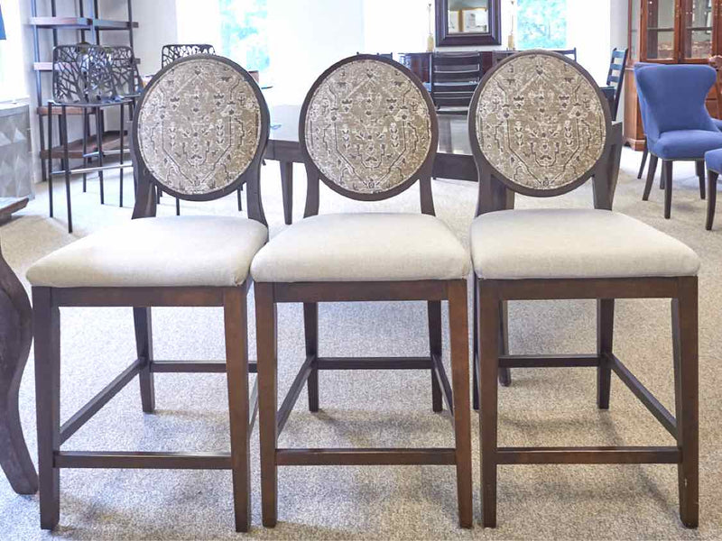 Set of 3 Basset Oval X Back Counter Stools