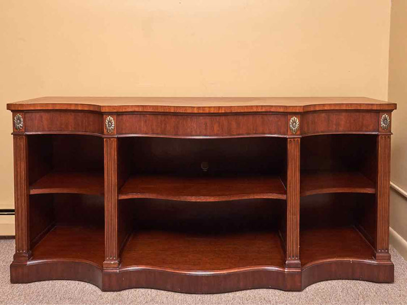 Ethan Allen  Console/ Library Sofa Table with Banded Inlay Border