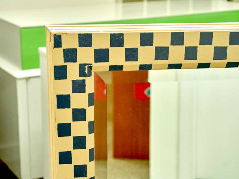 Custom Checkered Pattern Wall Mirror