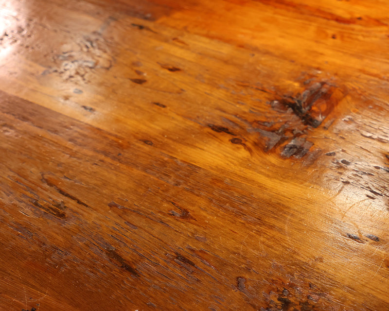 New England Joinery Handcrafted Farm Table in Reclaimed Wood on Turned Legs