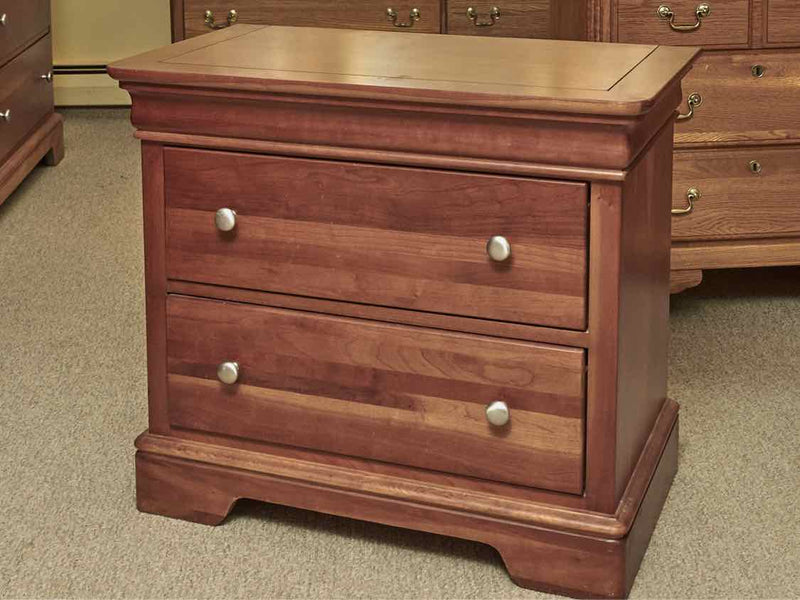 Stanley Louis Phillip Style Cherry  2 Drawer Nightstand