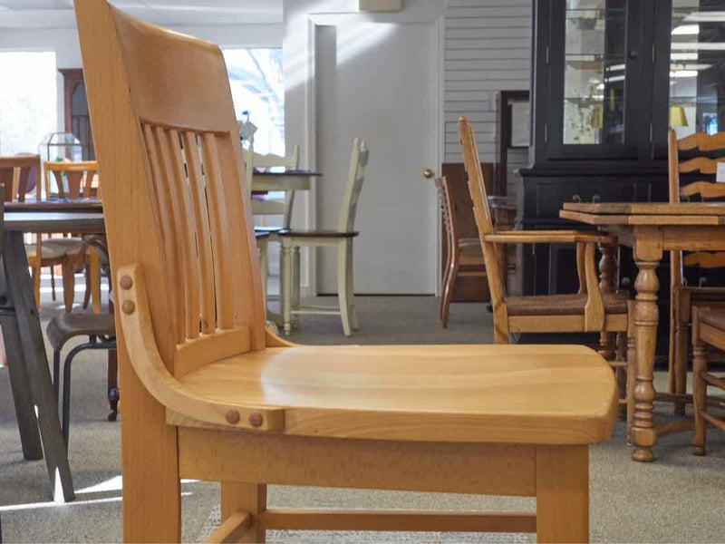 Pair of Eastern Butcher Block Maple Counter Stools