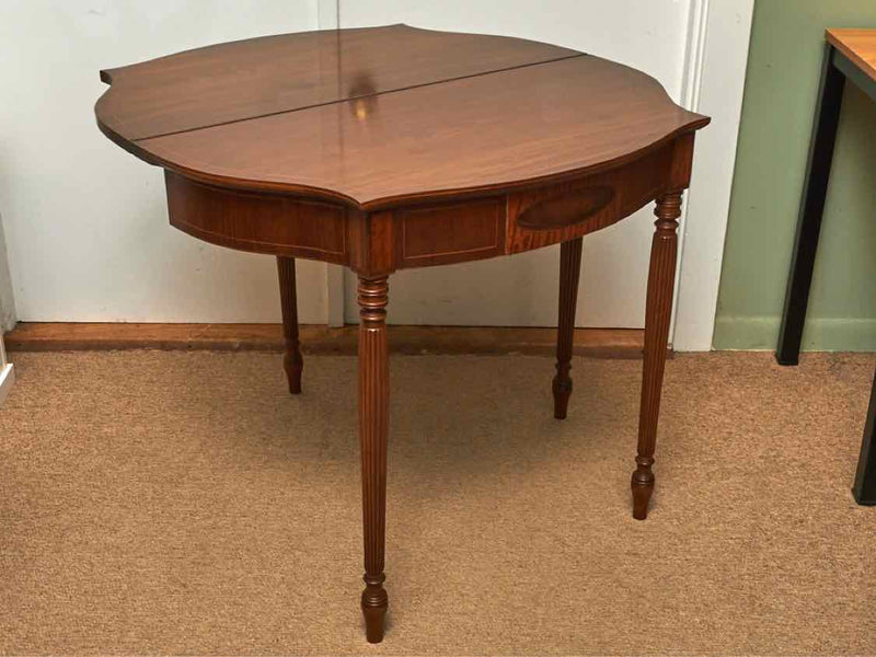 Mahogany with Inlay Flip Top Game Table