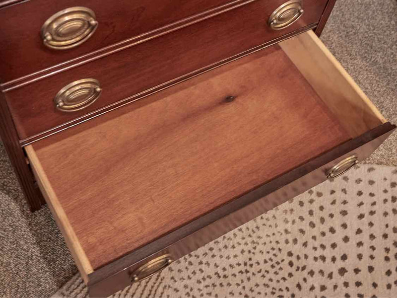 Mahogany Four Drawer Nightstand