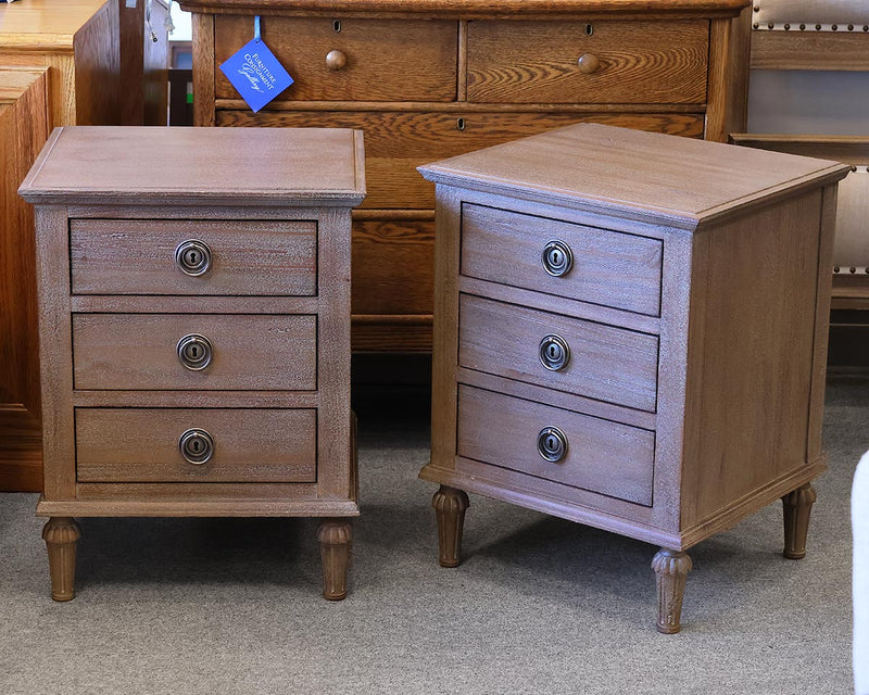 Pair of RH 'Maison' Nightstand in Antiqued Grey Oak