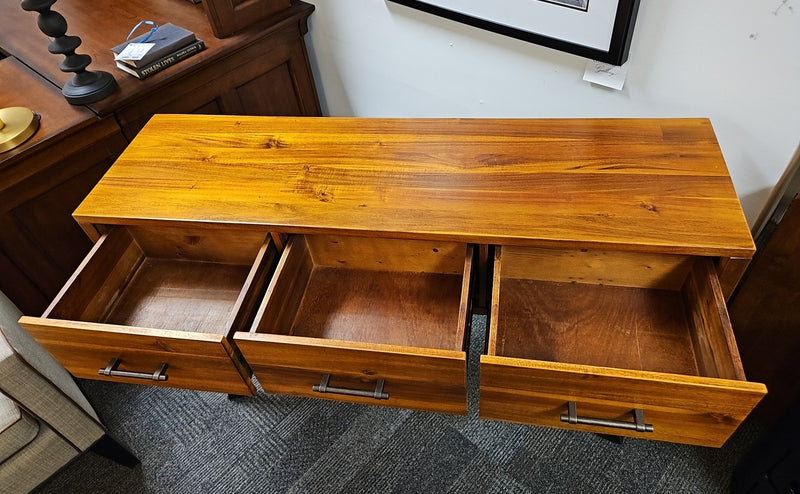 3-Drawer Wood Topped Console