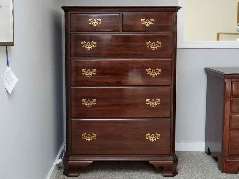 Ethan Allen Georgian Court Cherry Chest W/ Secretary