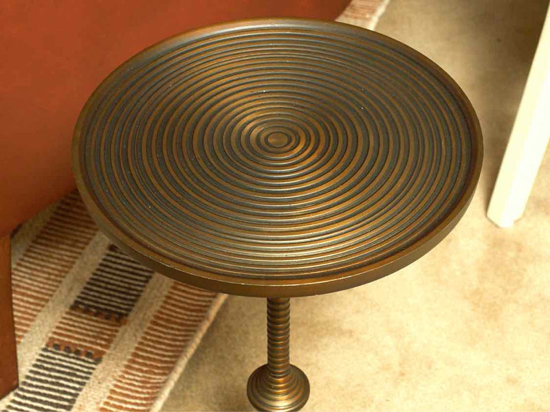 Bronze Accent Drink  Table