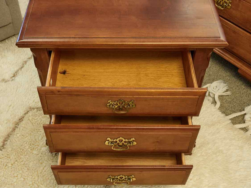 Three Drawer Cherry Nightstand