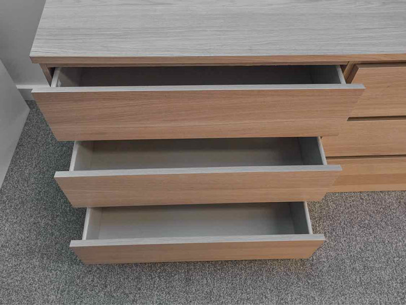 Weather Beige Contemporary 6 Drawer Dresser