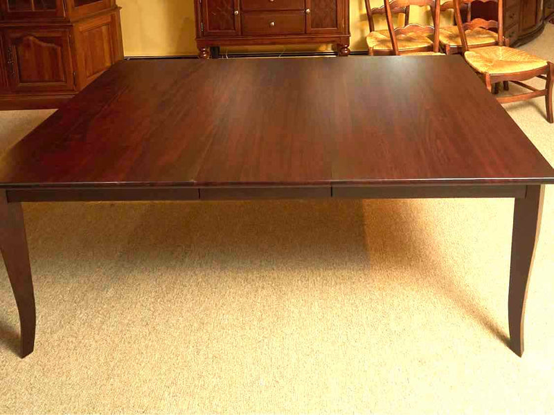 Crate & Barrel 'Cabria' Dark Stained Mango Wood  & Leaf Dining Table