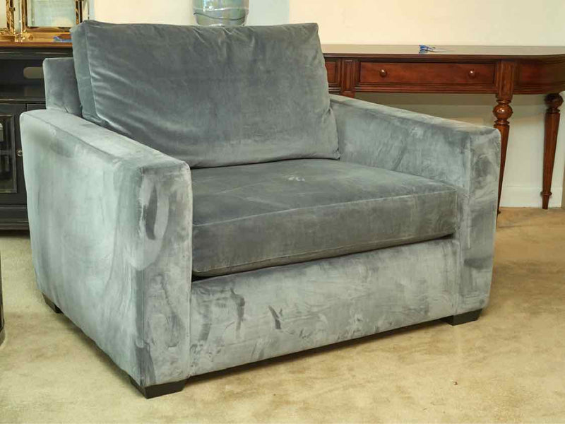 Huntington House Oversized Chair In 'Pewter Gray' Micro Fiber Upholstery