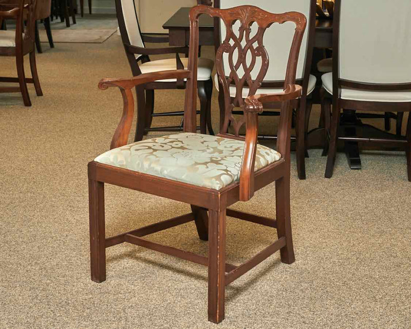 Set of 6 Mahogany Chairs w/ Carved Detailing