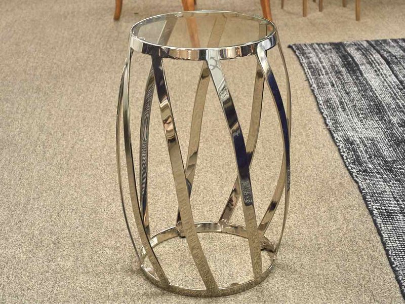 Ethan Allen Nickel Twist Side Table