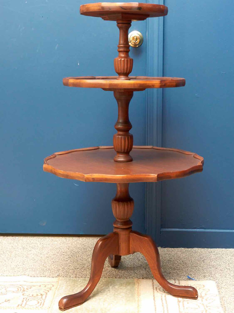 Mahogany 3 Tier Accent Table