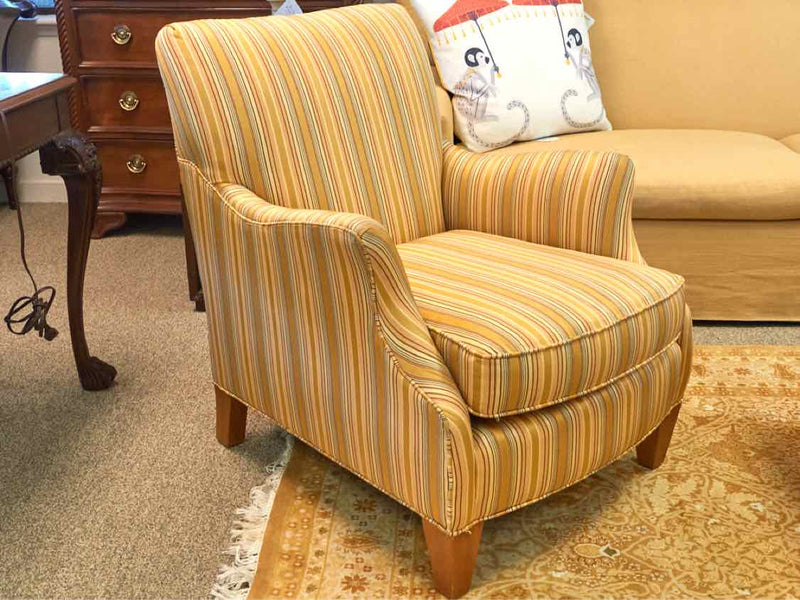 Pair of Sam Moore Striped Arm Chairs