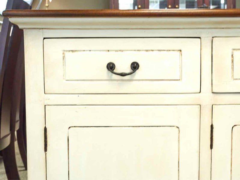 Rustic Plank Top Sideboard in Cream