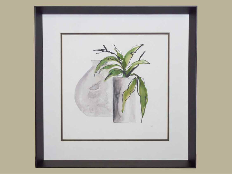 Framed Giclee: "Two Vases IV"