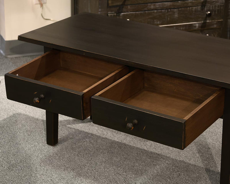 Black Milk-Painted 2-Drawer Shaker Coffee Table