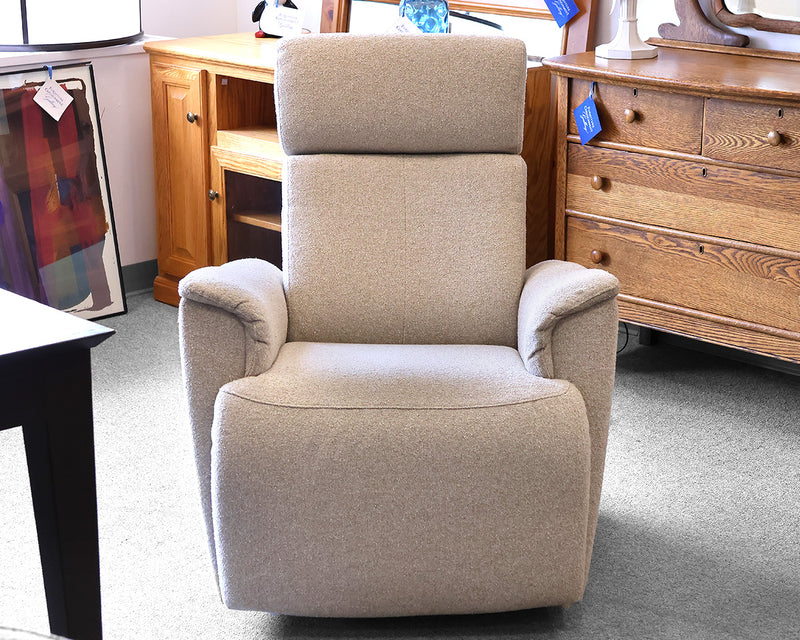 Palliser Swivel Rocker Power Recliner in Oatmeal Tweed