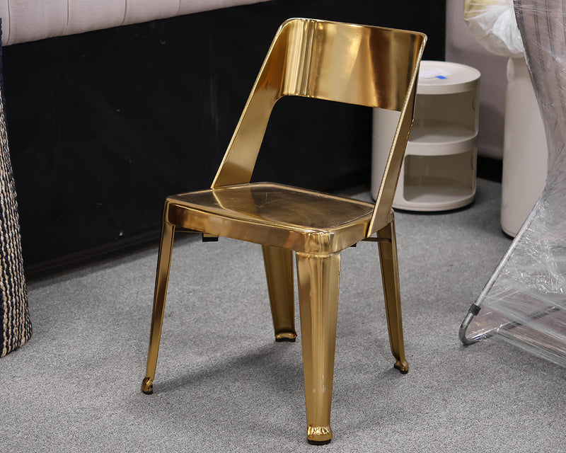 Anthropologie Metal Desk Chair in Brass Finish