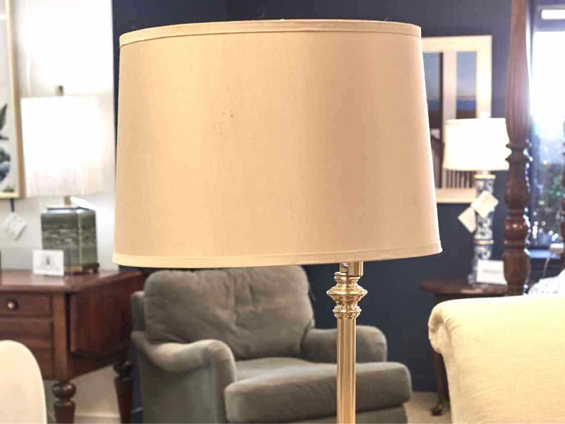 Brass and Marble Swivel Floor Lamp