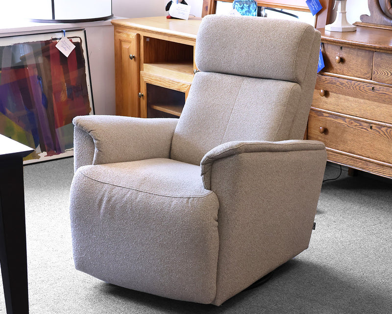 Palliser Swivel Rocker Power Recliner in Oatmeal Tweed