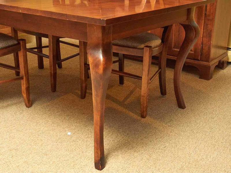 Nichols & Stone Cherry Table 2 Leaves/Pads & 6 Chairs