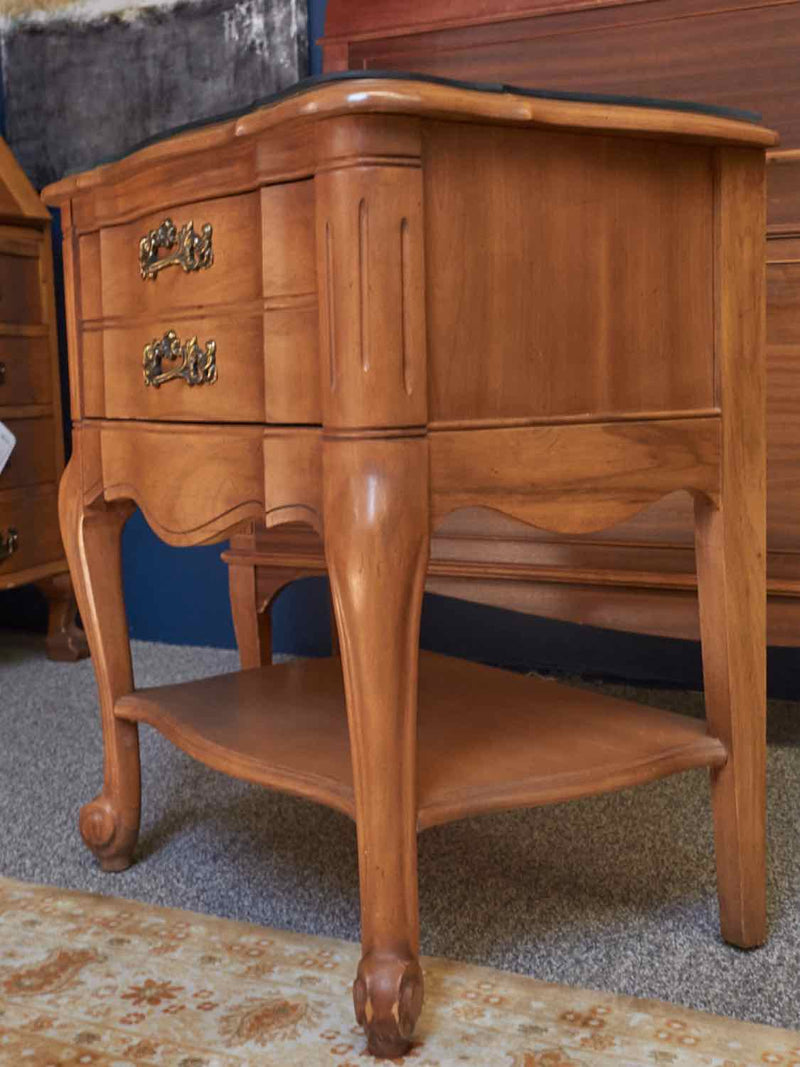 Cherry Nightstand With Scalloped Edges