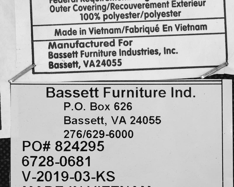 Basset Bench with X Base with Linen Upholstered with Nailhead Trim