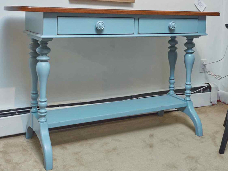 Stanley 'Williamsburg Blue' Finish 2 Drawer Console