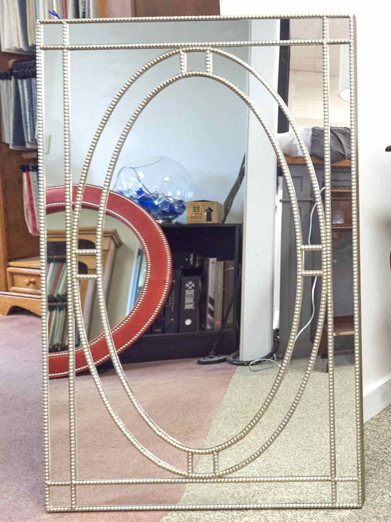 Pottery Barn Silver Beaded Mirror