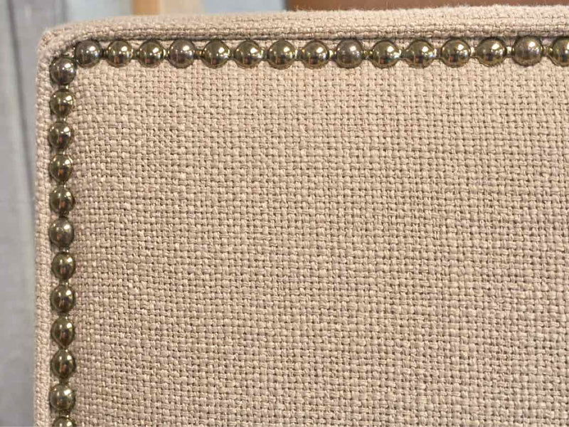 Linen King Bed With Nailheads