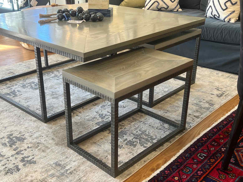 Grey Cocktail Table w/ Two Matching Nesting Tables