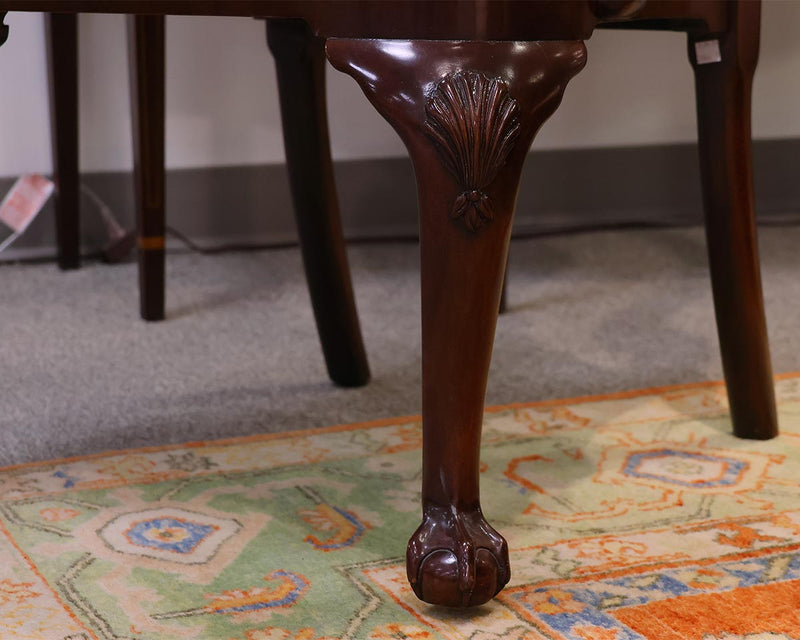 Set of 7 Karges Carved Mahogany Dining Chairs with Shell Motif