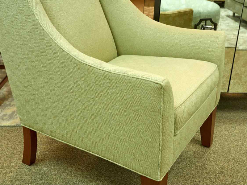 Ethan Allen Tightback Arm Chair in Seafoam