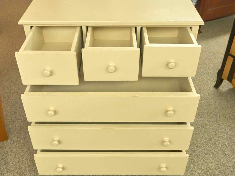 Custom Painted Tan Six Drawer Dresser