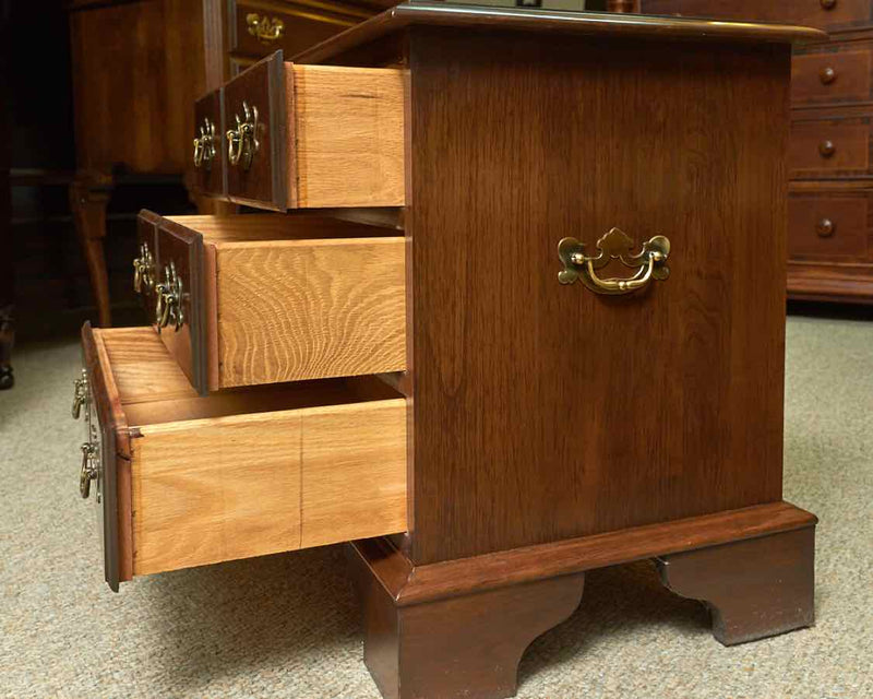 Dark Stained Cherry 3 Drawer Nightstand