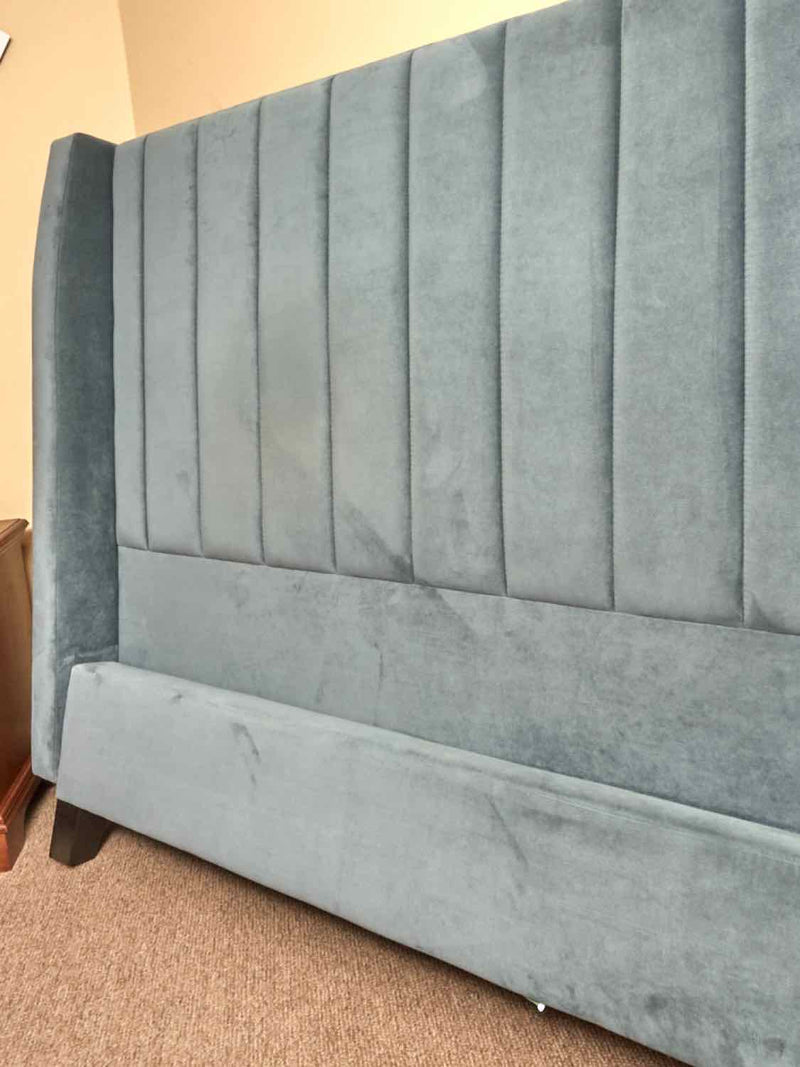 Jonathan Louis  Upholstered  'Gypsy Blue Goblin' King Bed