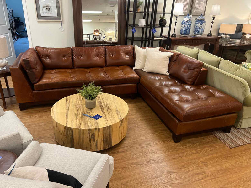 Arhaus 'Garner' Leather Sectional