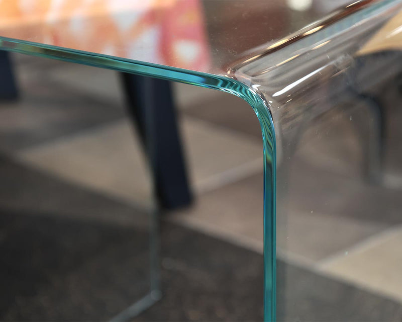 Pair of Waterfall Glass Side Tables