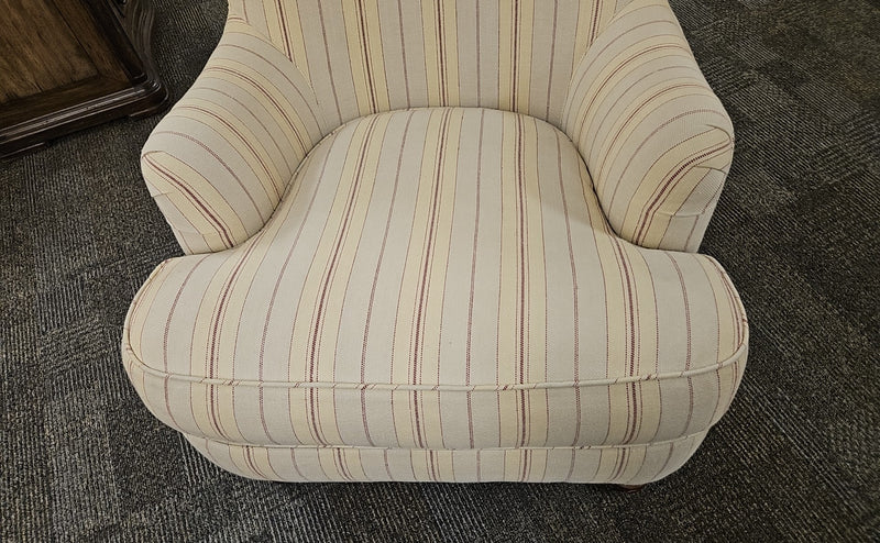 Striped Wing Chair